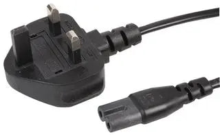 UK Mains Plug to C7 Lead, Black Saynama