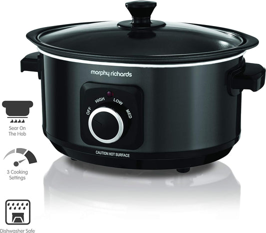 Morphy Richards 3.5L Sear & Stew Slow Cooker, Shatter Resistant - Refurbished Morphy Richards cooker