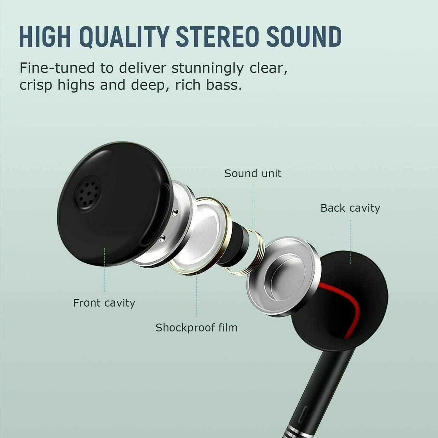 NOTE 10+ EARPHONES HEADPHONES USB TYPE C BLACK Saynama