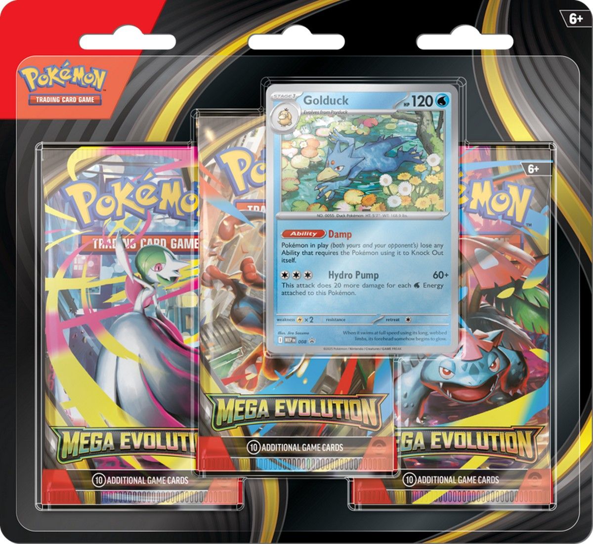 Pokemon TCG Mega Evolution 3 Pack Blister Pokemon card games