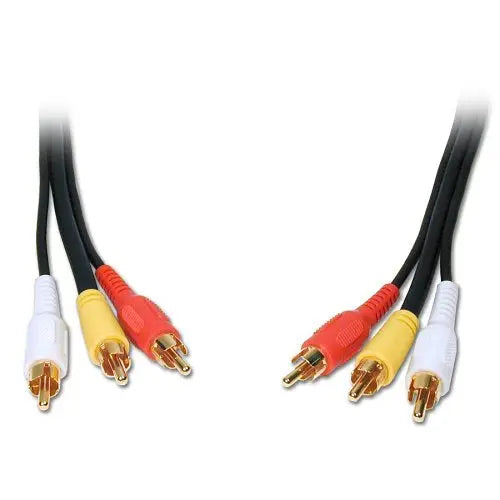 1.5M Triple 3 Rca Male To 3 Rca Male Plug Audio Video Splitter Av Adapter Cable Lead