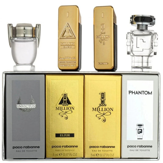 Paco Rabanne Miniature Set 4x5ML (Phantom + Invictus + 1 Million Elixir + 1 Million) - For Him