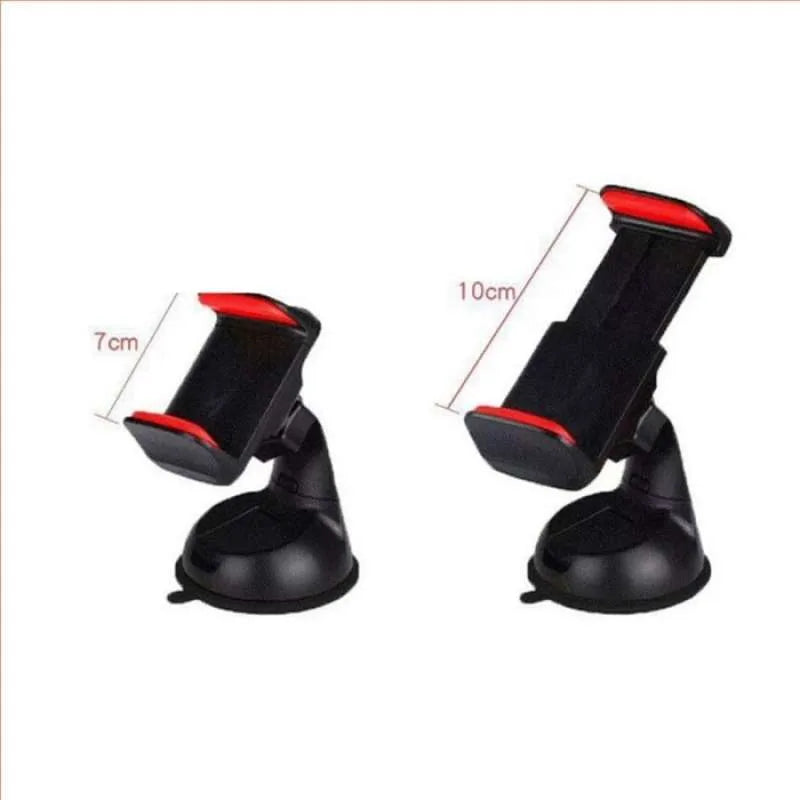 Universal In Car Mobile Phone Holder Dashboard Windscreen Suction Mount(black+red) - saynama