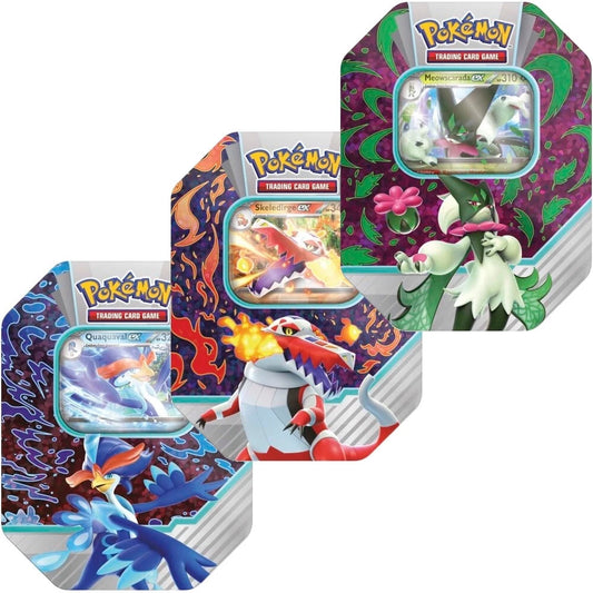 Pokemon TCG: Paldea Partners Tin - Meowscarada ex / Skeledirge ex / Quaquaval ex