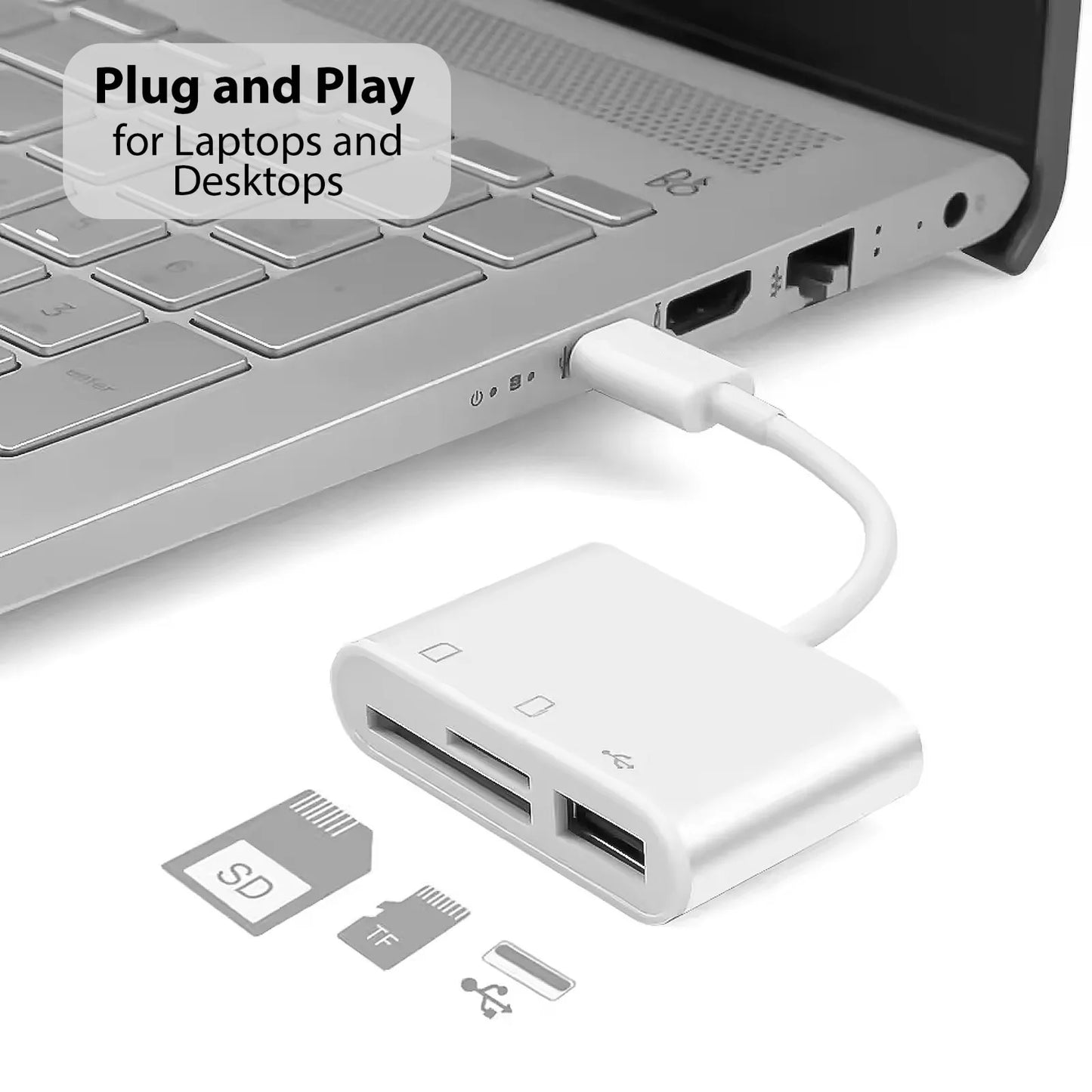 Type C SD Card Reader, Micro SD to Usb C OTG Adapter for SDHC SDXC TF
