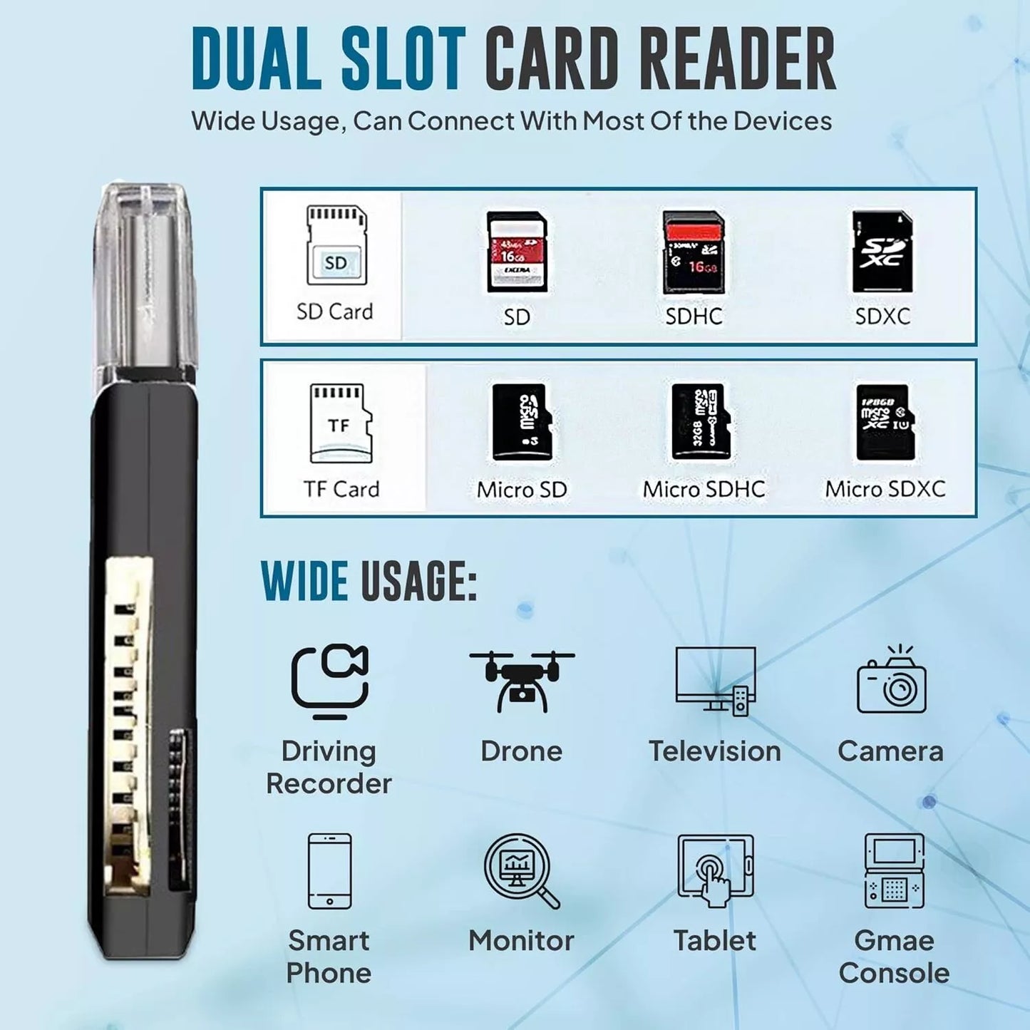 SD Card Reader USB 3.0 Micro SD SDHC SDXC MMC Mobile T-FLASH PC Laptop