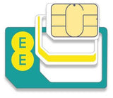 EE  Pay as you go PAYG Multi Sim Trio simcard EE