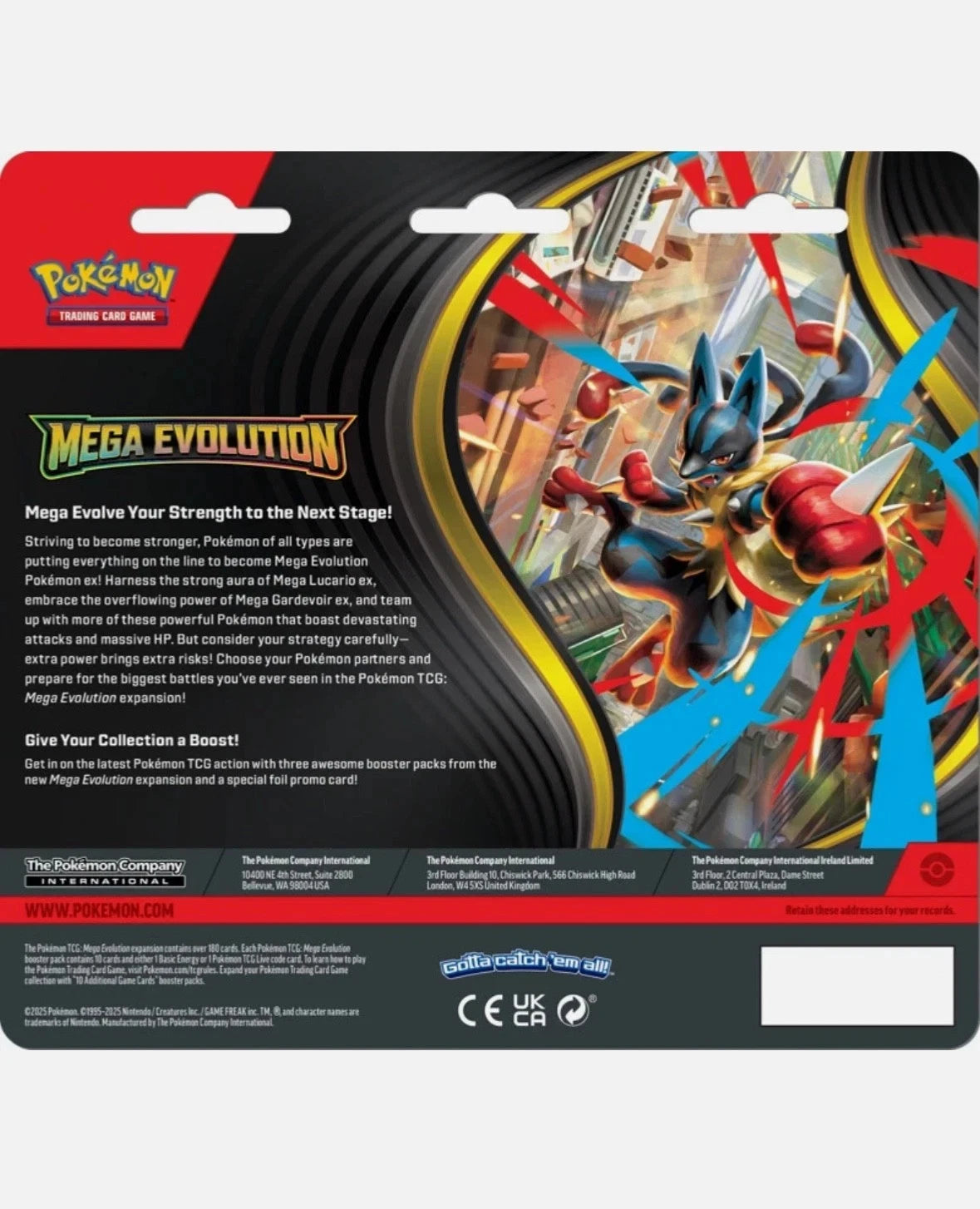 Pokemon TCG Mega Evolution 3 Pack Blister