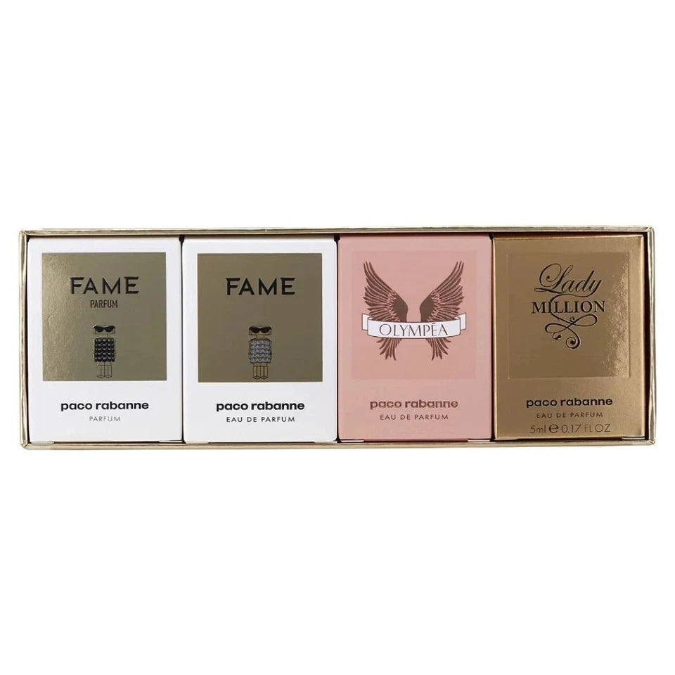 Paco Rabanne Mini (Lady Million EDP 5ML + Olympea EDP 6ML + Fame EDP 4ML + Fame 4ML