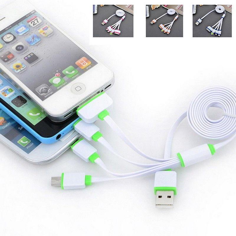 New Universal 4 In 1 USB Cable Multi Charger Line For Mobile Phone - saynama