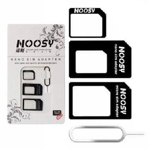 Adaptors Nano SIM to Micro SIM Standard SIM Card Adaptors for iPhone noosy 3in1 Unbranded/Generic Mobile Phones & Communication:Mobile Phone & PDA Accessories:Other Mobile Phone Accessories