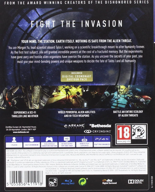 PREY PS4 GAME FOR PLAYSTATION BRAND NEW SEALED PACK - saynama