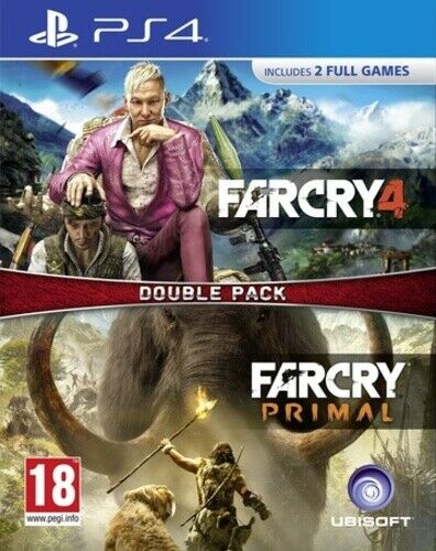 Far Cry Primal and Far Cry 4 (PS4) PEGI 18+ Adventure: Free Roaming Great Value PS4, playstation Video Game Console Accessories