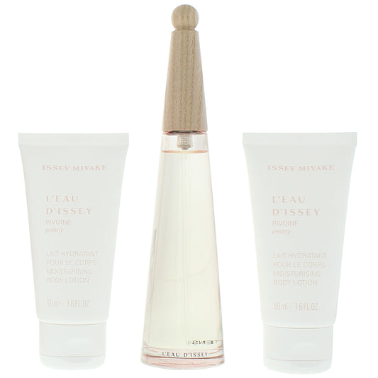 Issey Miyake L'eau D'issey Pivoine 3 Piece Gift Set: Eau de Toilette 50ml - Body