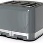 Cookworks Illuminated 4 Slice Toaster Stone Grey 4709565 - Refurbished