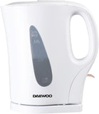 Daewoo Essentials, Plastic Kettle, White, 1.7 Litre Capacity, Fill 7 Cups - Refurbished