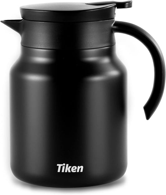 Tiken Thermal Coffee Carafe, Double Walled Insulated Vacuum Coffee Flask - Refurbished