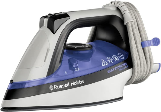 Russell Hobbs Iron Easy Store Pro, Wrap & Clip, 2400W, Ceramic Soleplate - Refurbished