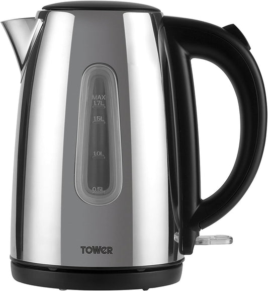 Tower Jug Kettle, 3000 W, 1.7 liters, Polished Stainless Steel T10015P - Refurbished