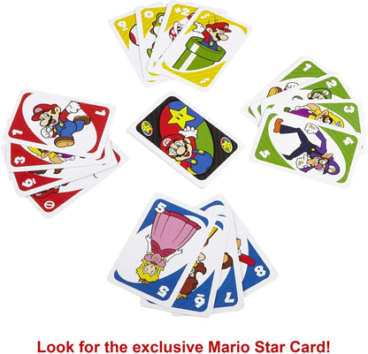 UNO Super Mario Card Game, suitable for 2-10 players super mario bros Mario