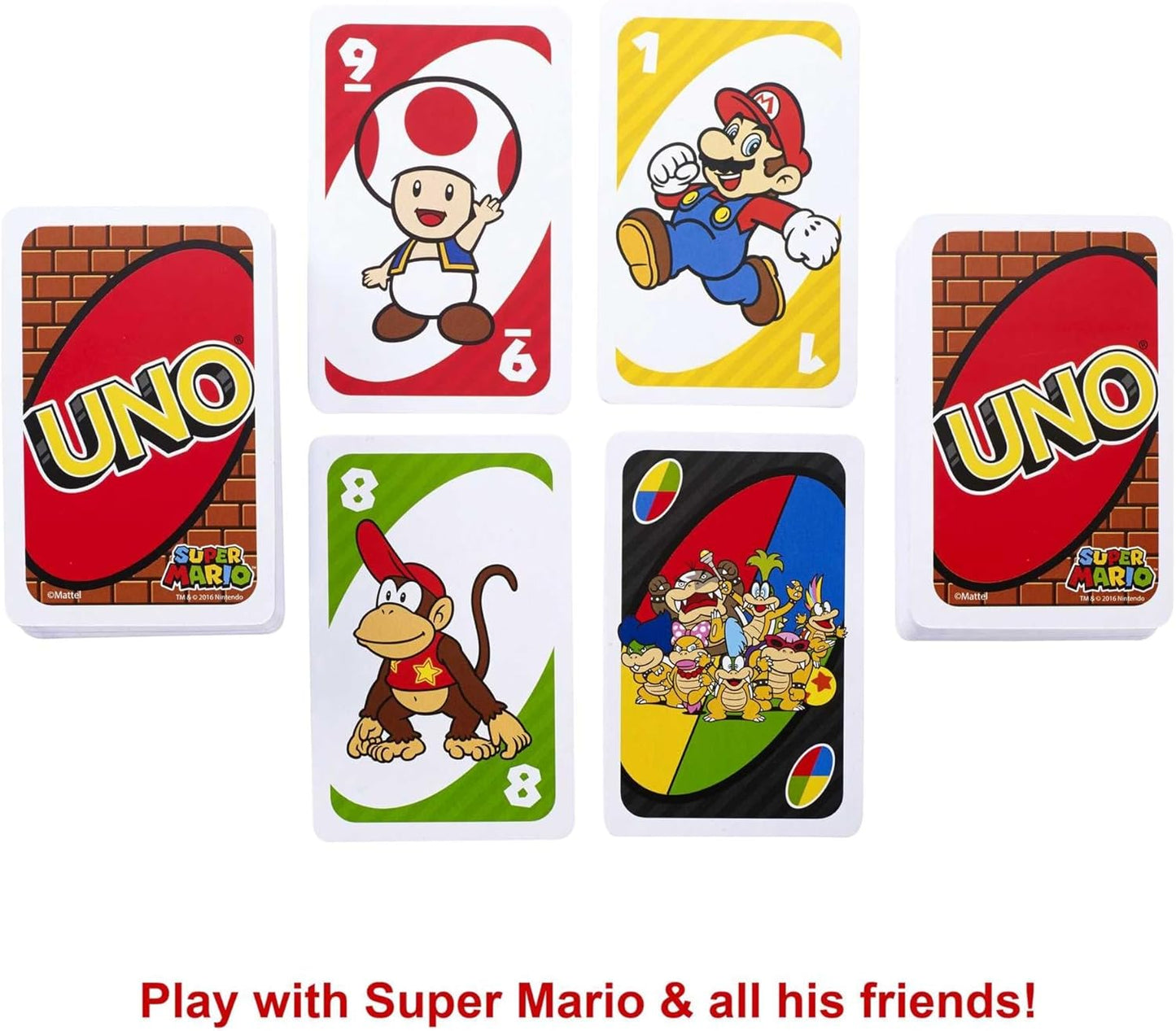 UNO Super Mario Card Game, suitable for 2-10 players super mario bros