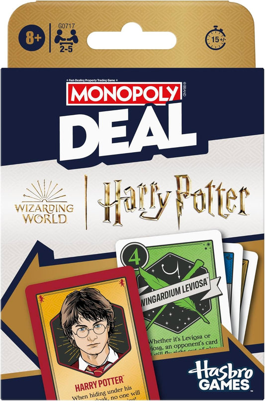 Monopoly Deal: Harry Potter Card Game | Family Games for Kids and Adults | Ages 8 and Up | 2 to 5 Players | 15 mins. | Travel Size Harry Potter