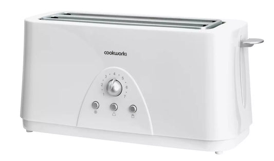 Cookworks Long Slot 4 Slice Toaster 7236145 - Refurbished