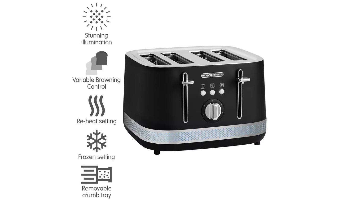 Morphy Richards 248020 Illumination 4 Slice Toaster - Refurbished