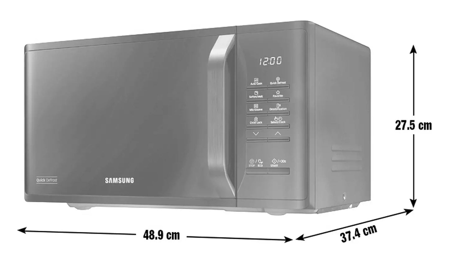 Samsung 800W 23L Standard Microwave MS23K3513AK - Refurbished