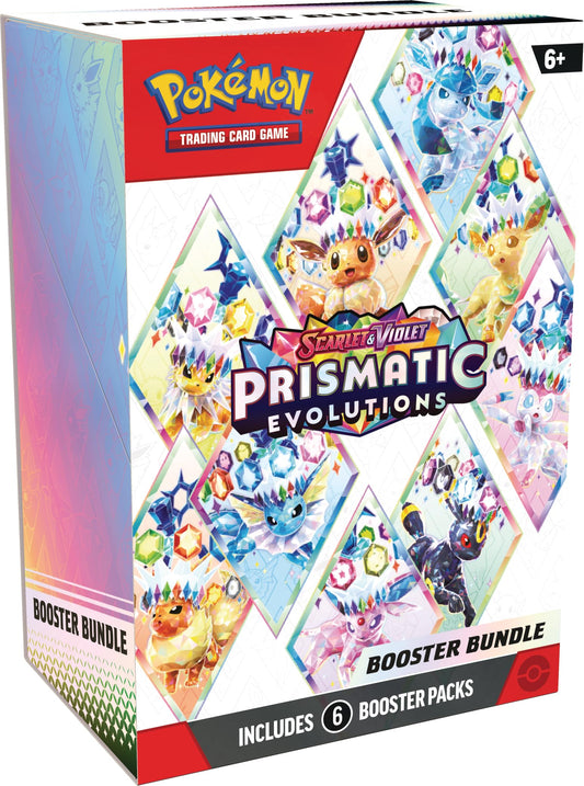 Pokemon TCG: Prismatic Evolutions Booster Bundle - includes 6 Booster Packs