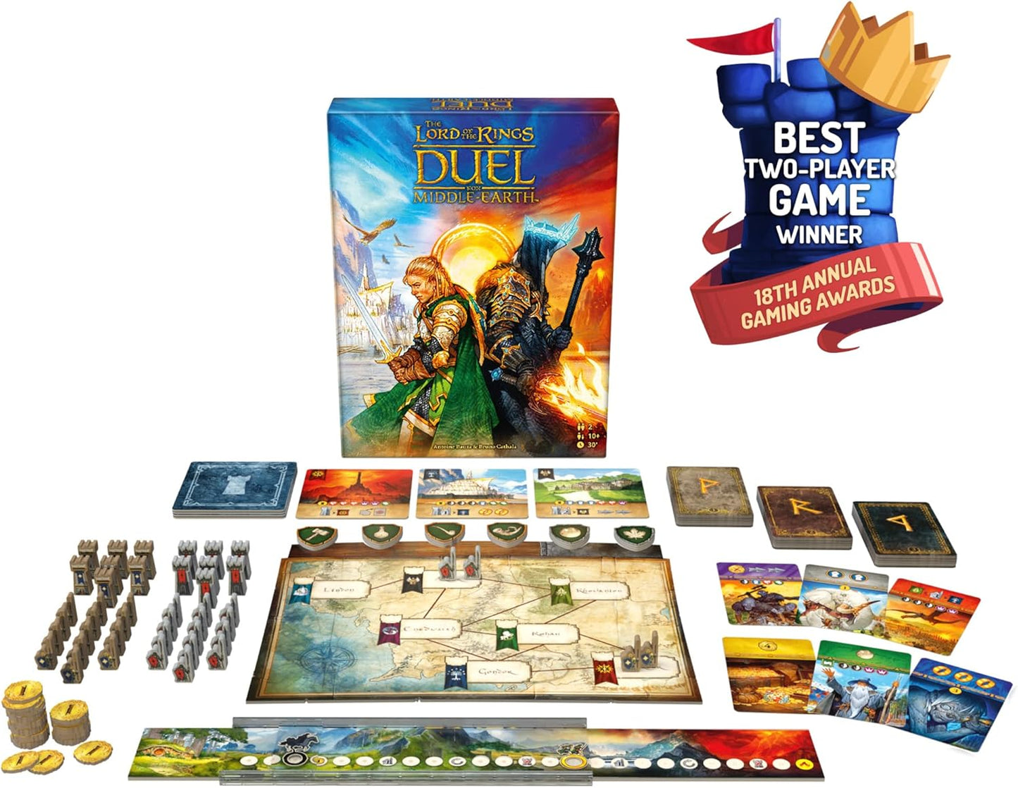 The Lord of the Rings : Duel for Middle-Earth | Board Game | Ages 10+ | 2 Players | 30 Minutes Playing Time