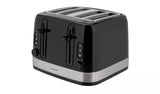 Cookworks Illuminated 4 Slice Toaster Black - Refurbished