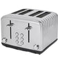 Cookworks Pyramid 4 Slice Toaster Stainless Steel 9265482 - Refurbished