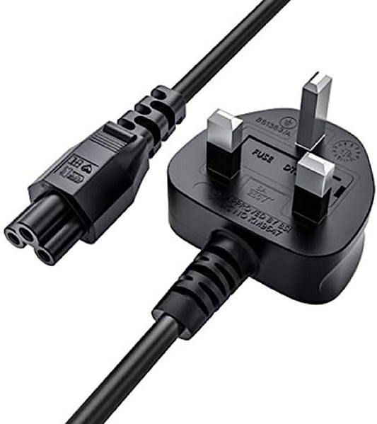 3 Pin UK (3 Prong Clover Leaf) Power Cable/Lead/Cord for Laptop Adapters charger