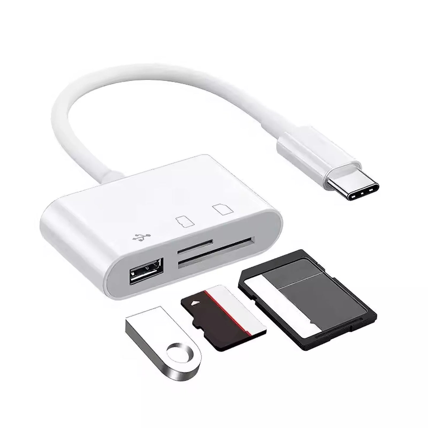 Type C SD Card Reader, Micro SD to Usb C OTG Adapter for SDHC SDXC TF