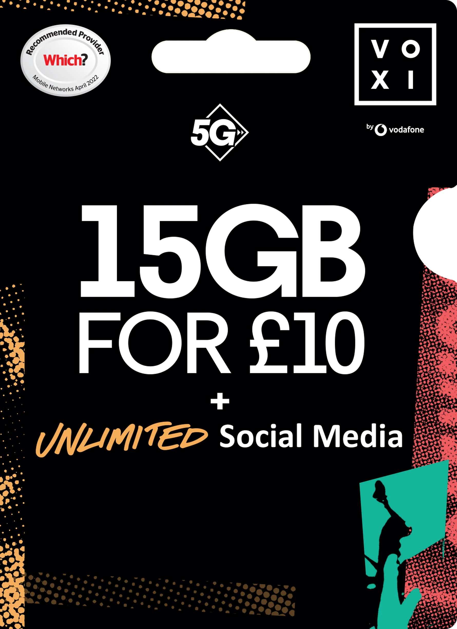 VOXI SIM Card Endless Social Media Manortel