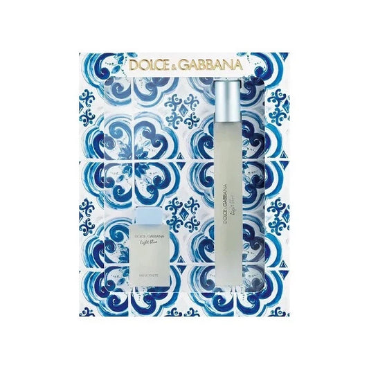 D&G Dolce & Gabbana Light Blue Mini Set Eau de Toilette Spray 10ml + 4.5ml - For Her