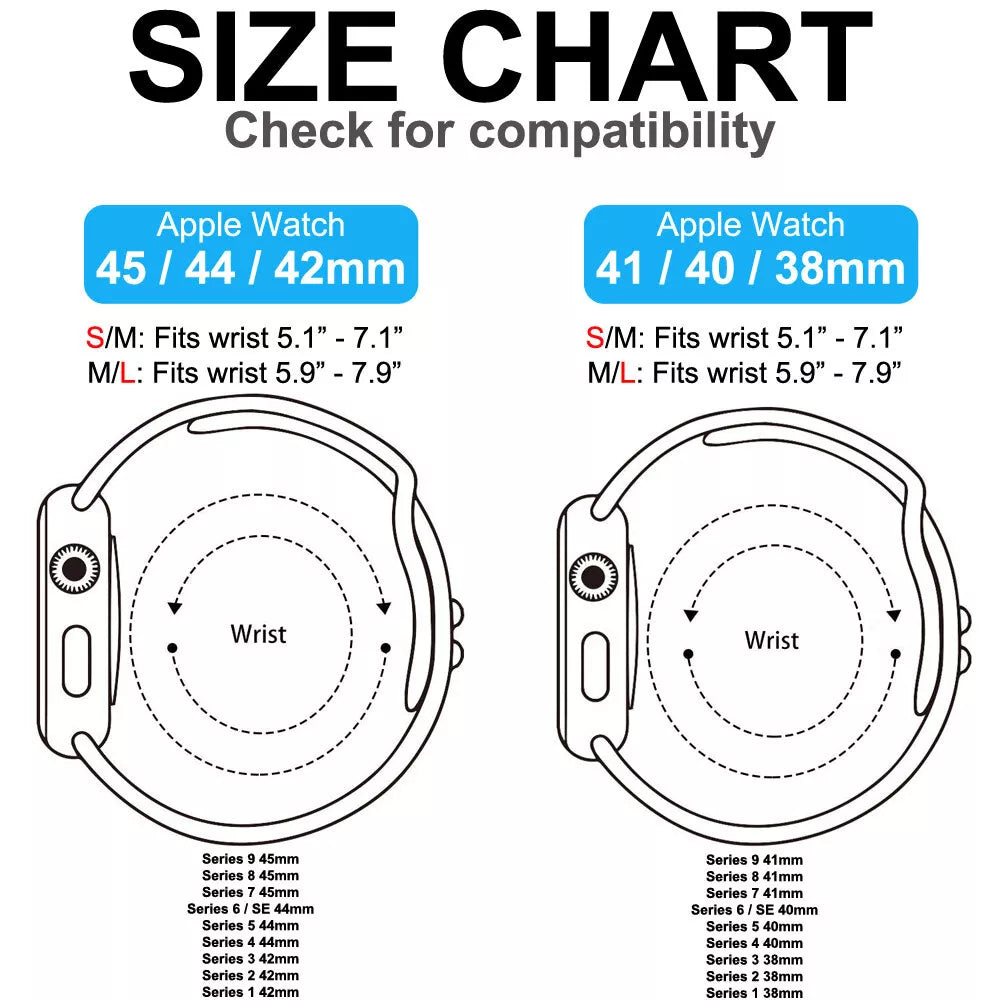 适用于 Apple Watch 10 9 8 7 6 SE Ultra 5 38/40/41/42/44/45 毫米硅胶表带