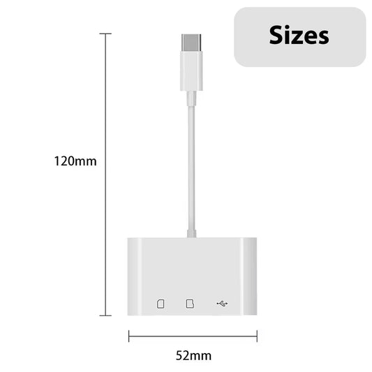 Type C SD Card Reader, Micro SD to Usb C OTG Adapter for SDHC SDXC TF