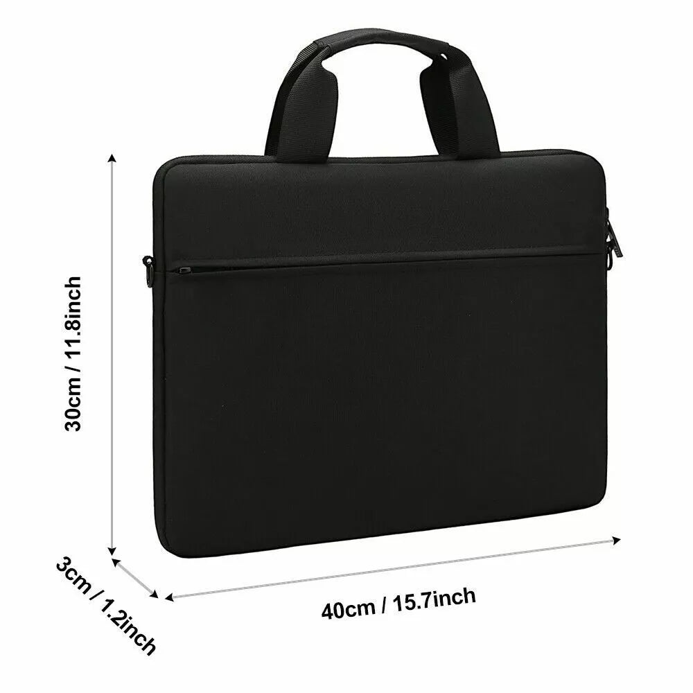 15.6 inch Laptop PC Waterproof Shoulder Bag Carrying Soft Notebook Case Cover UK