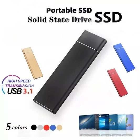 External 1TB / 2Tb Ssd High-Speed Solid State Drive Type-C/USB 3.1 Portable