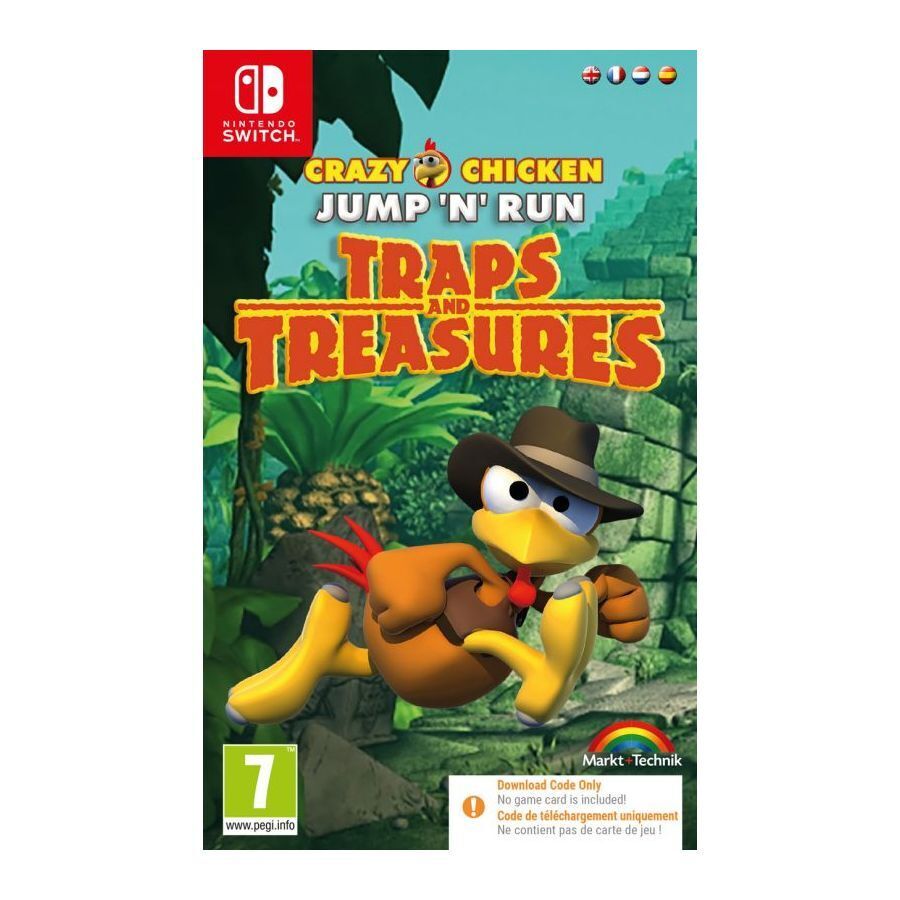 Crazy Chicken: Traps and Treasures [Code in a Box] - Nintendo Switch