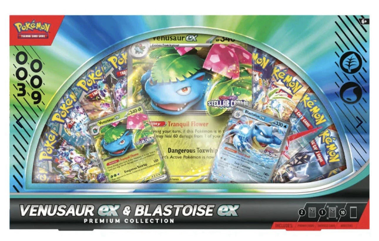 Pokemon TCG: Venusaur ex & Blastoise ex Premium Collection
