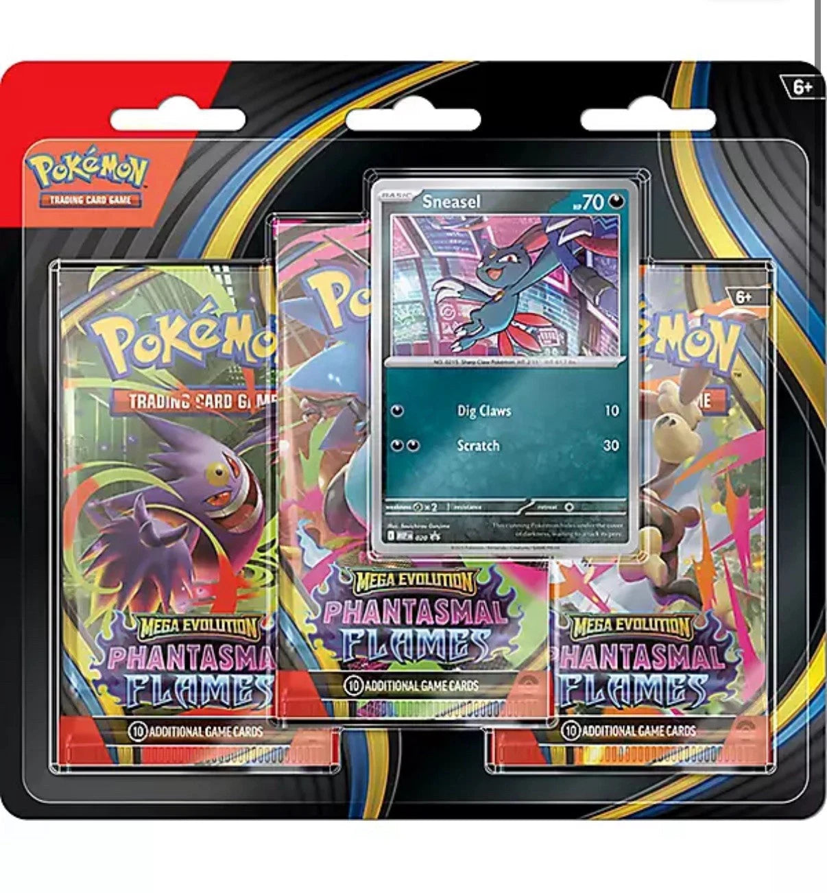 Pokemon TCG Mega Evolution Phantasmal Flames 3 Pack Blister