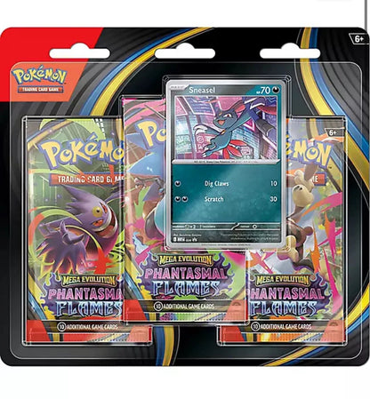 Pokemon TCG Mega Evolution Phantasmal Flames 3 Pack Blister