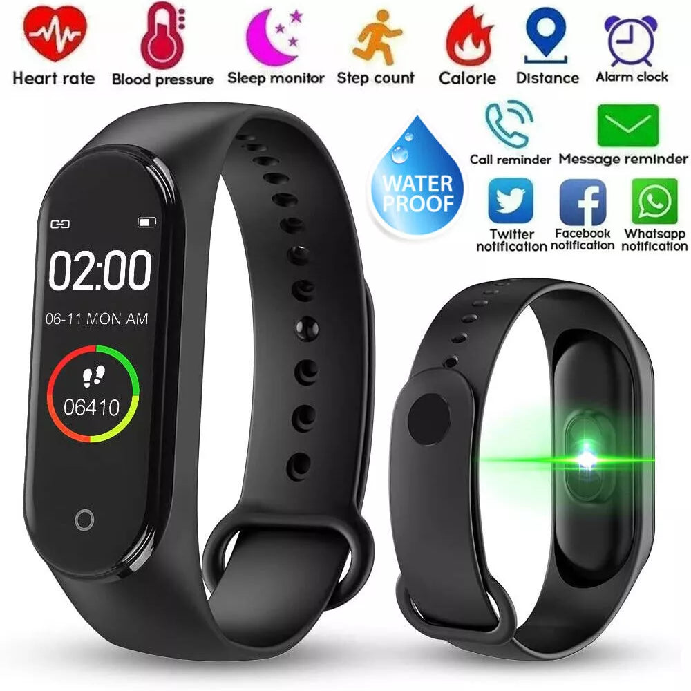 M6 Smart Watch Men Women Heart Rate Monitor Blood Pressure Bluetooth Android IOS - New