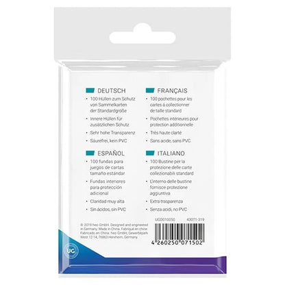 Ultimate Guard - Precise-Fit Sleeves Standard Size - Transparent 100pk