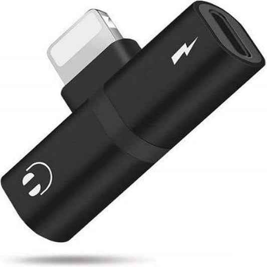Dual Headphone Aadapter for iPhone, Dual Lightning Charger Aux Audio Charger Splitter