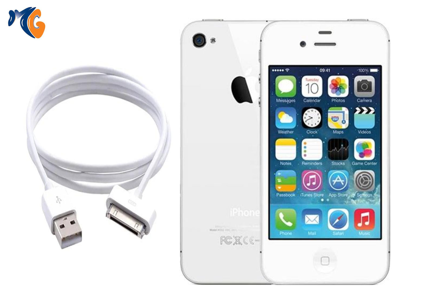 Apple iphone 4 8gb EE , Vodafone , O2  with USB cable