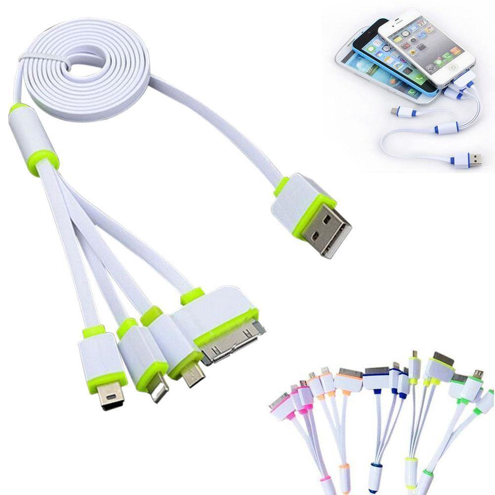 New Universal 4 In 1 USB Cable Multi Charger Line For Mobile Phone - saynama